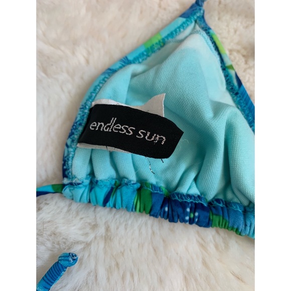 Aqua blue and green tropical bikini top 🏝 - Picture 7 of 9